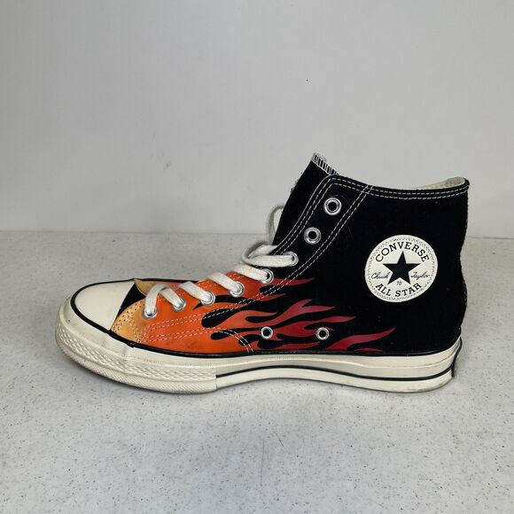 Converse Chuck 70 Hi Black Flames Shoes - Picture 2 of 9